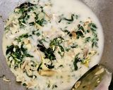 Foto langkah ke 4 dari resep "Daun Singkong dan Jantung Pisang Masak Santan".