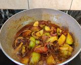 A picture of step 8 of Kakrol aloo sabzi.