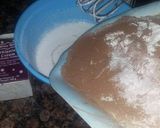 A picture of step 2 of Mickey mouse cake.