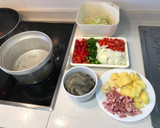 Foto del paso 1 de la receta: Sopa de verduras y gambas