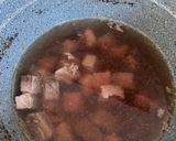 A picture of step 1 of Beef cubes and rice.
