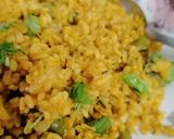 A picture of step 2 of Moong dal with spring onion.