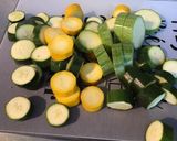 A picture of step 2 of Grilled Tricolor Zucchini with Rosemary, Tomato, and Marinade.