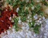 A picture of step 2 of Sabudana Vada.