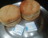 A picture of step 1 of Potato Tikki Cheese Burger.