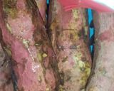 A picture of step 2 of Street Style ShakerKandi (roasted sweet potato on Tawa).