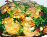 Foto langkah ke 9 dari resep Tumis kangkung udang.