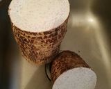 A picture of step 1 of Kenyan Boiled Arrow roots.