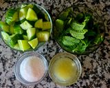 A picture of step 1 of Cucumber Lime Aqua Fresca.