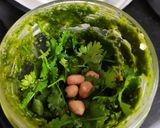 A picture of step 3 of Peanut Coriander Chutney.