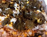 A picture of step 3 of Gongura leaves Sabji.