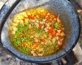 Zöldborsós bográcsragu recept fázis 8 fotója