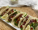 Foto del paso 7 de la receta: Tacos de bacalao con crema de aguacate y pico de gallo