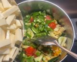 A picture of step 2 of Quick Cheesy Stir Fry Salad -High Protein Soulful Bowl 👏🏻.