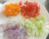 A picture of step 1 of Simple tomato cucumber salad.