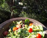 A picture of step 3 of Pesto pasta salad.