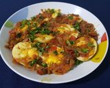 A picture of step 5 of Egg Masala.