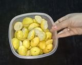 A picture of step 1 of Instant Lemon Peel Pickle.