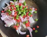 A picture of step 3 of Schezwan Fried Rice.
