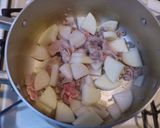 A picture of step 3 of Easy and Delicious! Sweet and Spicy Pork Belly with Daikon.
