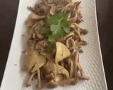 A picture of step 1 of Stir Fried Exotic Mushrooms.