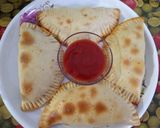 A picture of step 7 of Italian Veg Calzone.