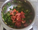 A picture of step 3 of Aloo palak in pressure cooker.