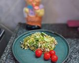 Foto del paso 3 de la receta: Tortilla de lechuga y arroz rellena de atún 💫