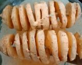 A picture of step 2 of Tornado Potatoes.