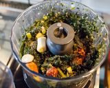A picture of step 2 of Vegan Kale Pesto.