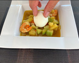 Foto del paso 9 de la receta: Huevos mollet, verdura y langostinos