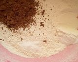 A picture of step 1 of Eggless chocolate cake.