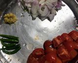A picture of step 1 of Matar Paneer.