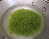 A picture of step 4 of Bharva karele.