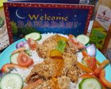 A picture of step 3 of Oat coated fish.