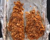A picture of step 3 of Smoked Paprika-Lemon-Cracked Black Pepper Crumbed Haddock with ChefMrstorm’s Summer Salad.