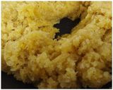 A picture of step 3 of Kesar Coconut Burfi.