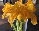 A picture of step 1 of Squash blossom fritters.