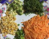A picture of step 2 of Vegetables rice ❤️.