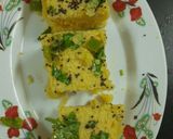 A picture of step 6 of Instant Khaman Dhokla.
