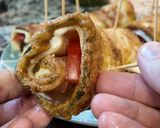 Foto del paso 6 de la receta: Rollitos de calabacín rebozados y rellenos