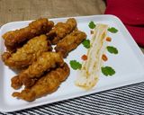 A picture of step 8 of Prawns tempura.