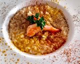 A picture of step 8 of Five-Spice Risotto with Cognac Sautéed Shrimp.