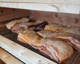 A picture of step 9 of Brad's homemade Cajun bacon.