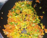 A picture of step 7 of Quesadillas in two different ways (Aloo/ vegetables).