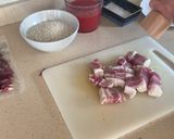 Foto del paso 1 de la receta: Arroz alla arrabbiata con alcachofa y panceta