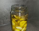 A picture of step 2 of Garlic confit.