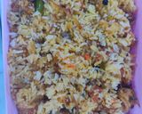 A picture of step 3 of Prawns biryani.