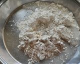 A picture of step 1 of Jowar Bhakri and pithla.