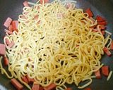 A picture of step 3 of Okinawa Soba Salt Yakisoba.